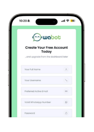 2. Sign Up at Wabot.my